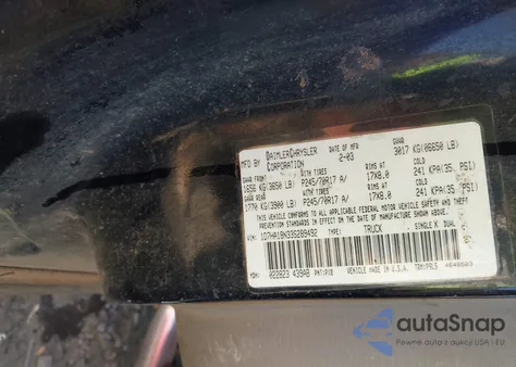 2003 Dodge Ram 1500 Slt/Laramie/St z USA, uszkodzony, nr VIN 1D7HA18N33S289492